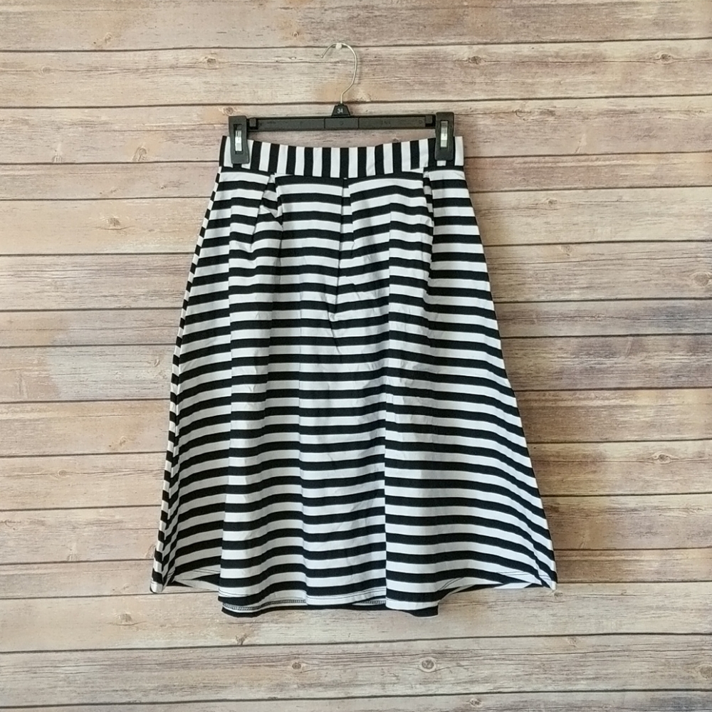 NWT The Vanity Room Striped Midi Skirt